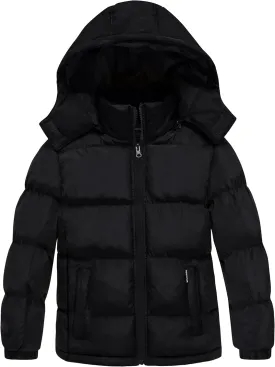 wantdo Boy's Winter Coat Warm Puffer Jacket Waterproof Parka with Hood