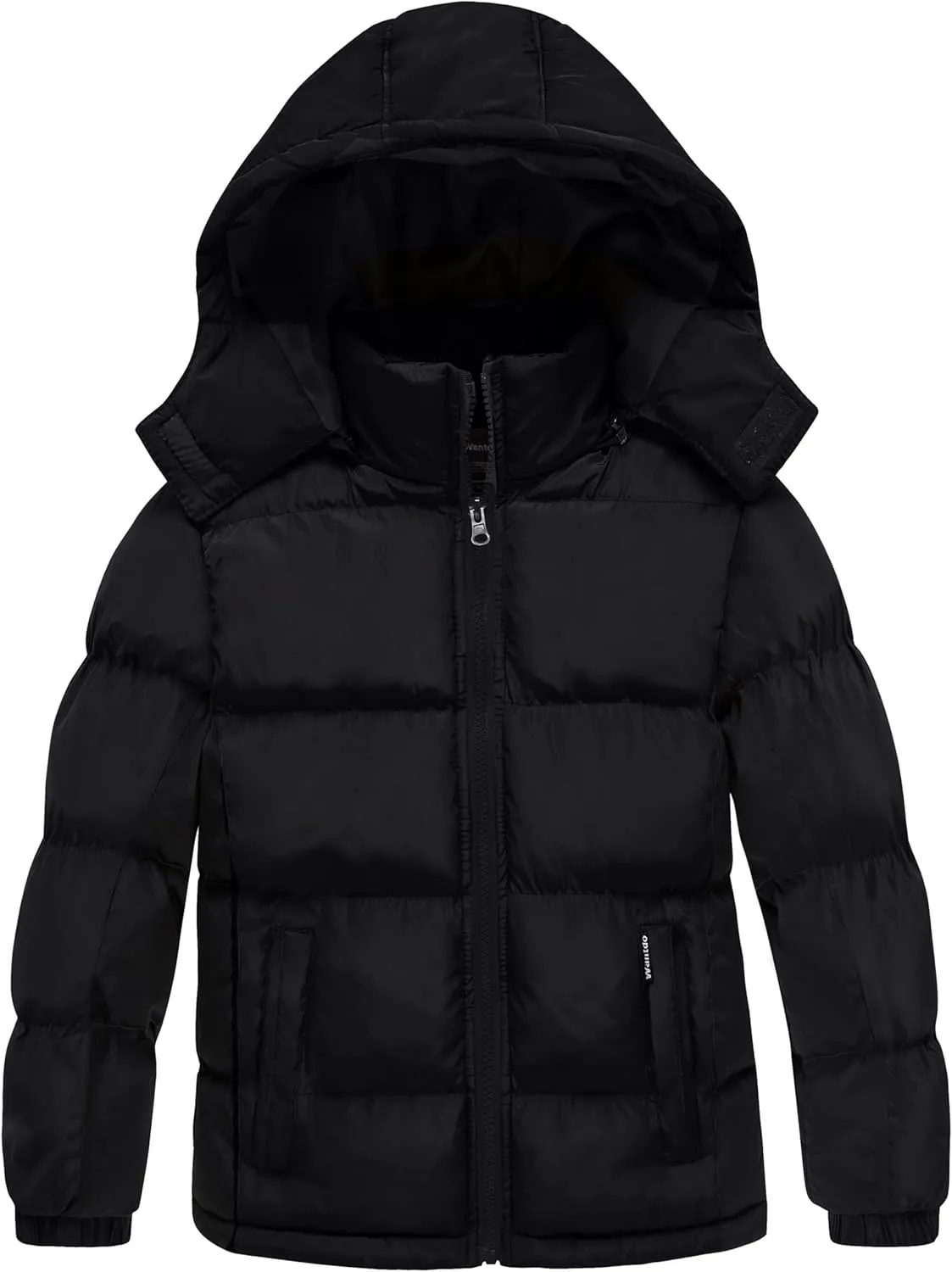 wantdo Boy's Winter Coat Warm Puffer Jacket Waterproof Parka with Hood