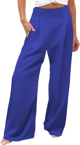 Wide Leg Yoga Pants for Women | Casual Loose Cozy Sweatpants High Waisted Lounge Flowy Pants with Pockets
