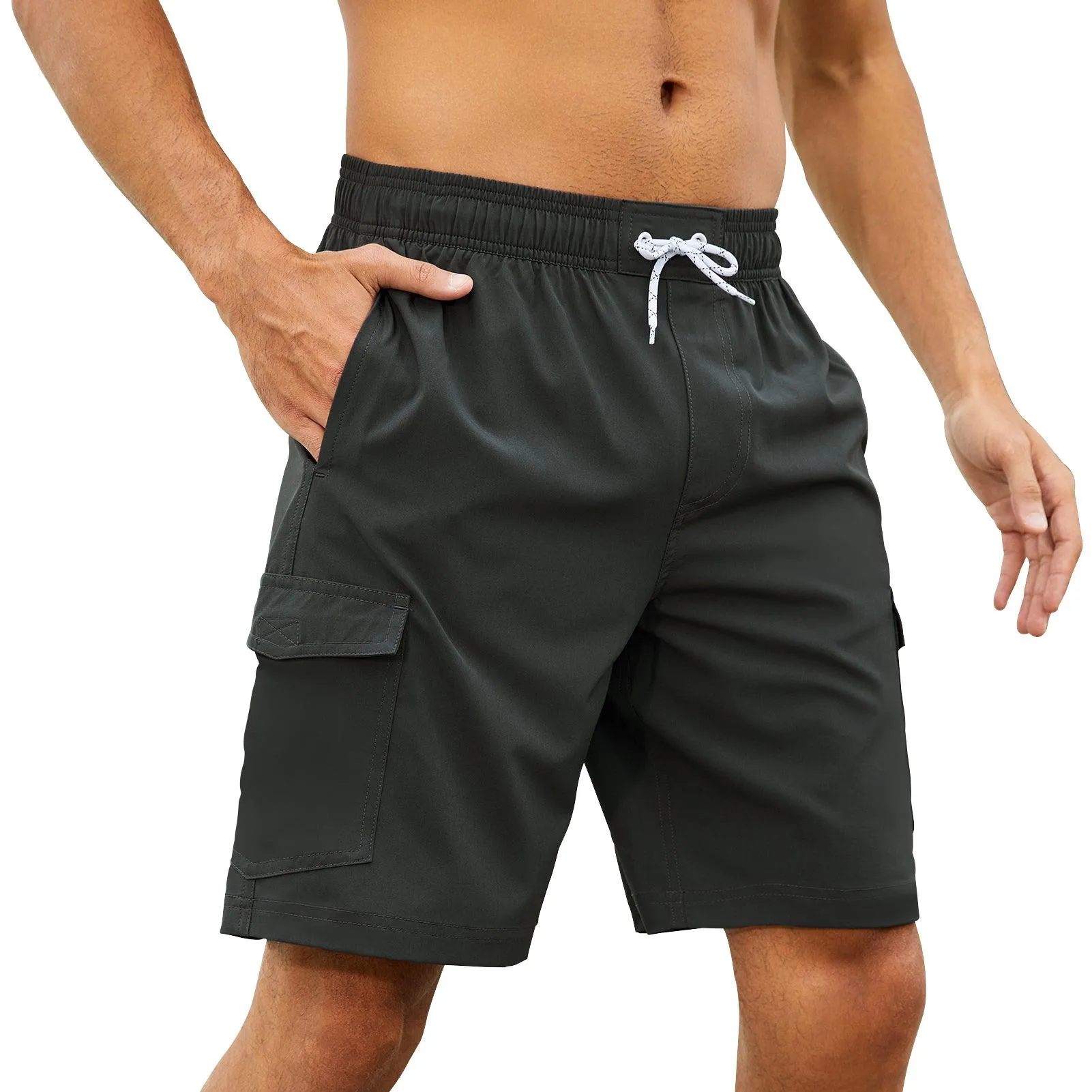 WILDBREATH Men's Quick Dry UPF 50  Lightweight Swim Trunk