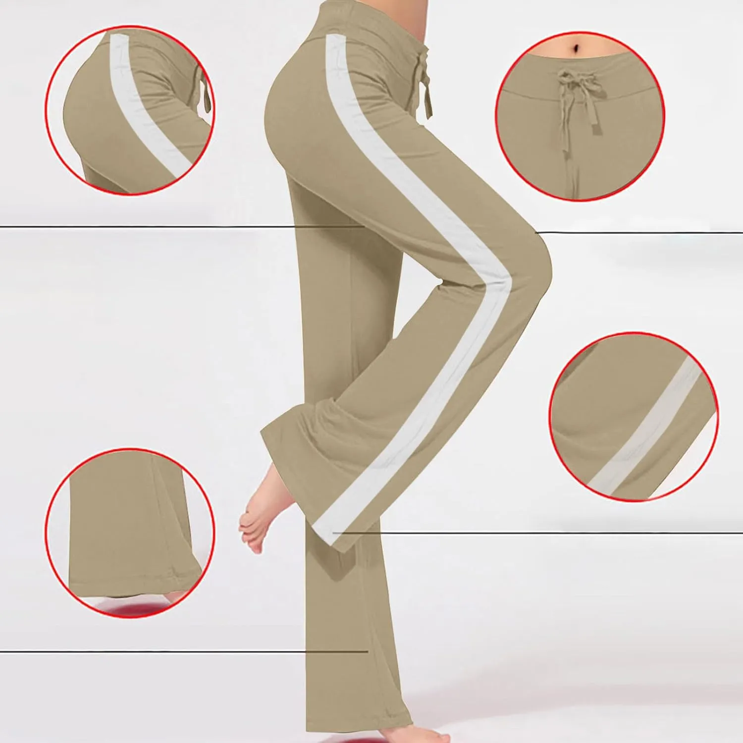 Women Yoga Pants Long Modal Comfy Drawstring Trousers Loose Straight Leg Yoga Running Athletic Lounge Pants