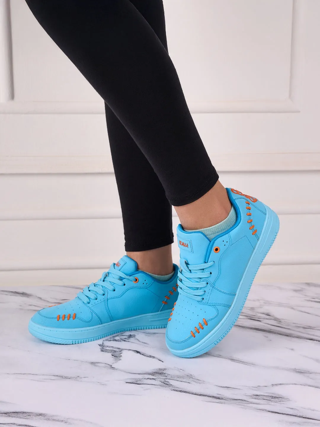 Women's Blue Platform Sneakers (IU1013)