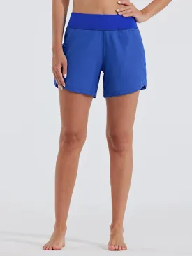 Women's Quick Dry Swim Board Shorts 5 Inch